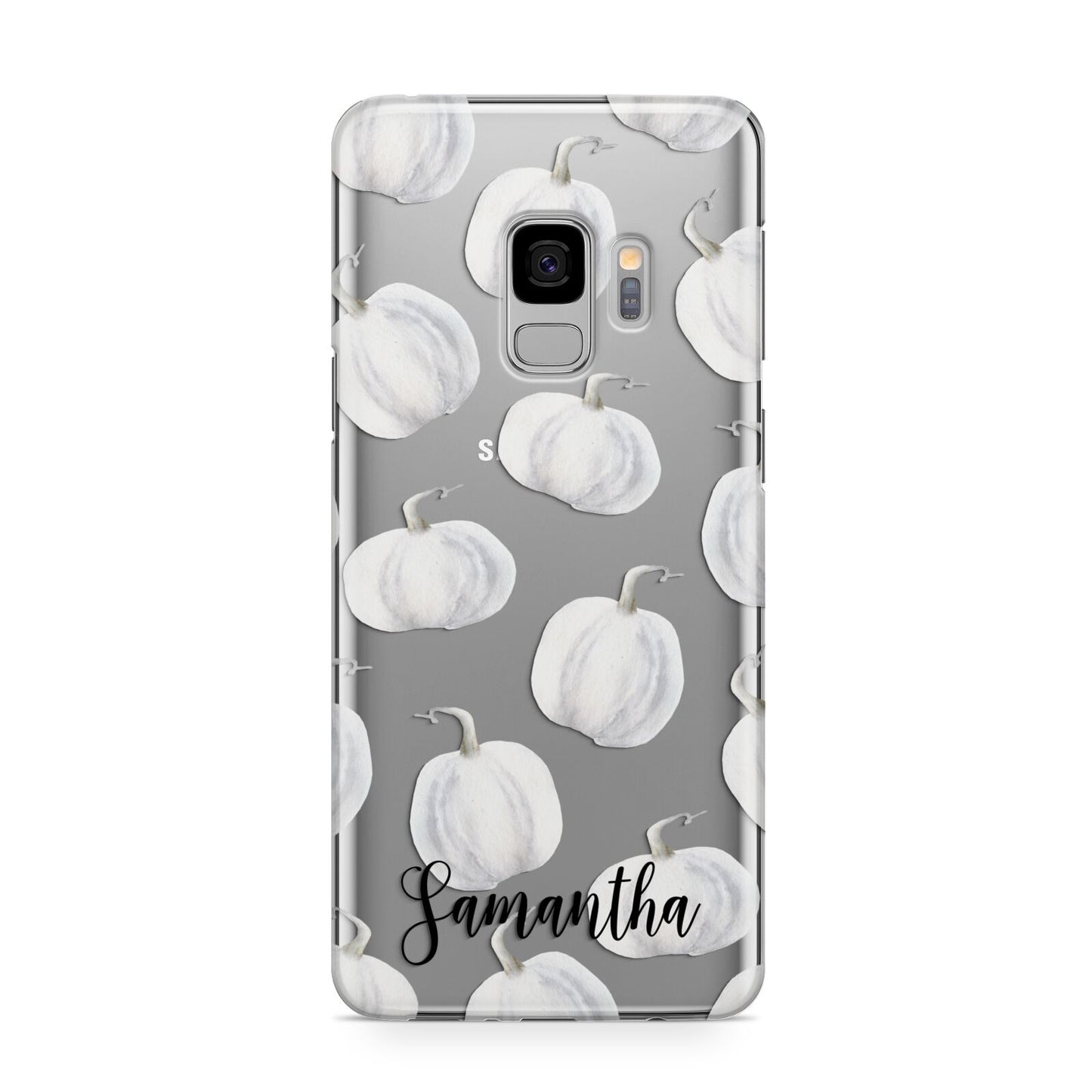 Monochrome Pumpkins with Text Samsung Galaxy S9 Case