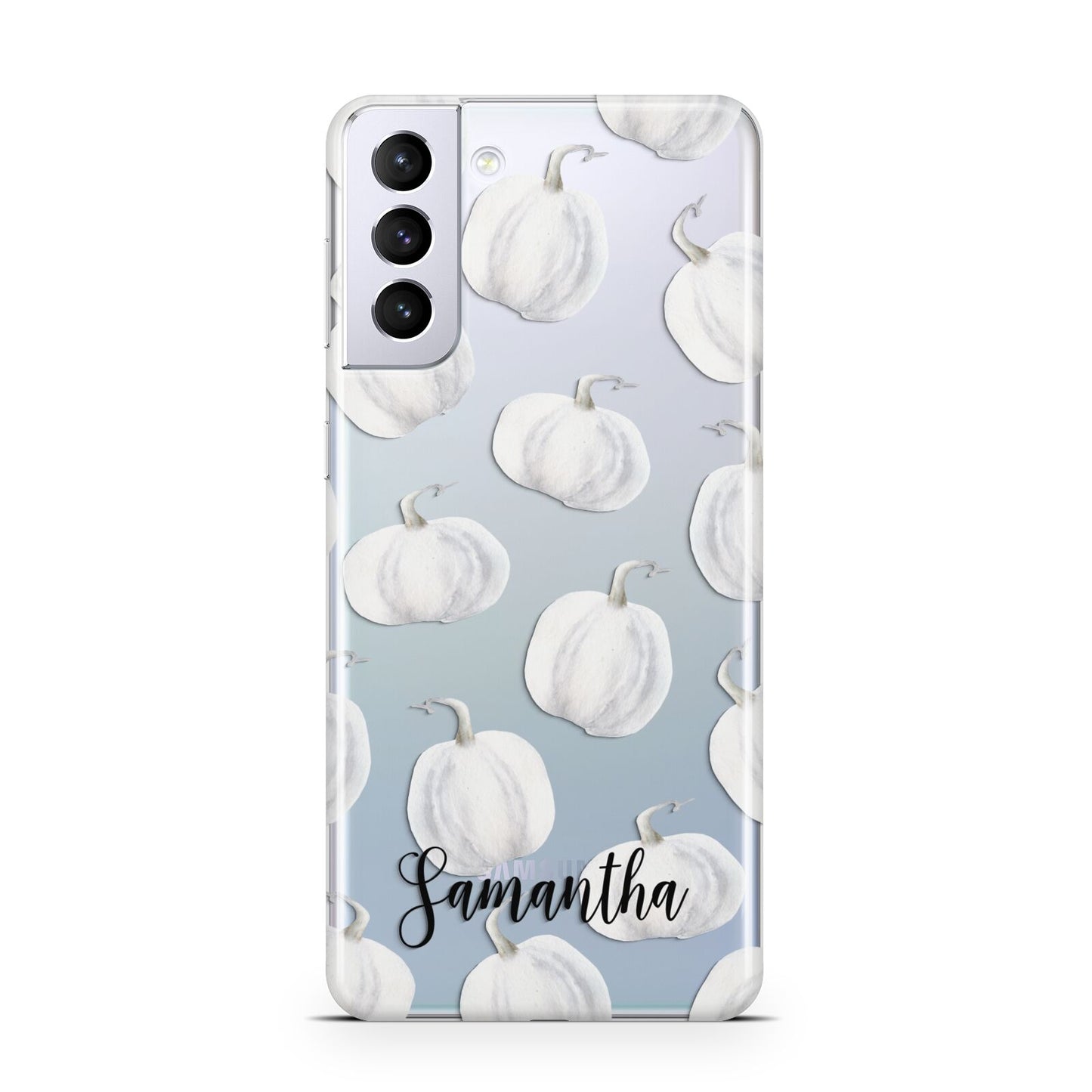 Monochrome Pumpkins with Text Samsung S21 Plus Case