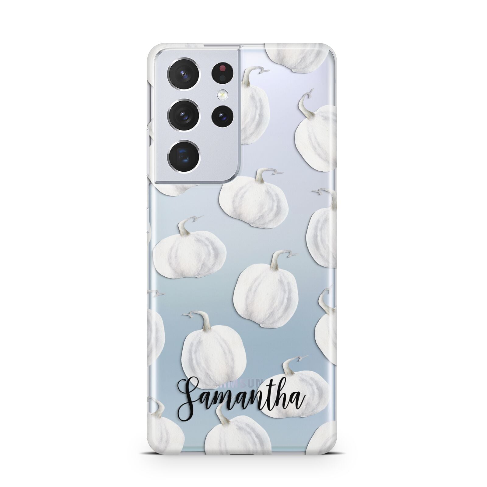 Monochrome Pumpkins with Text Samsung S21 Ultra Case