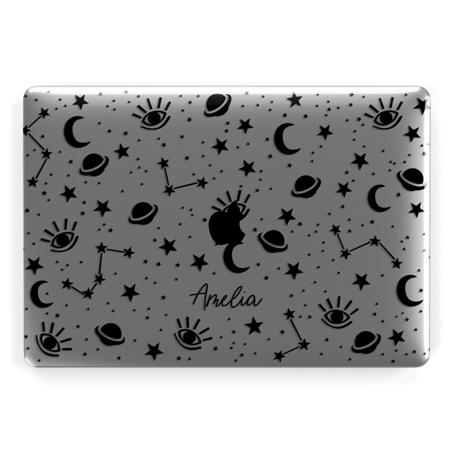 Monochrome Zodiac Constellations with Name Apple MacBook Case