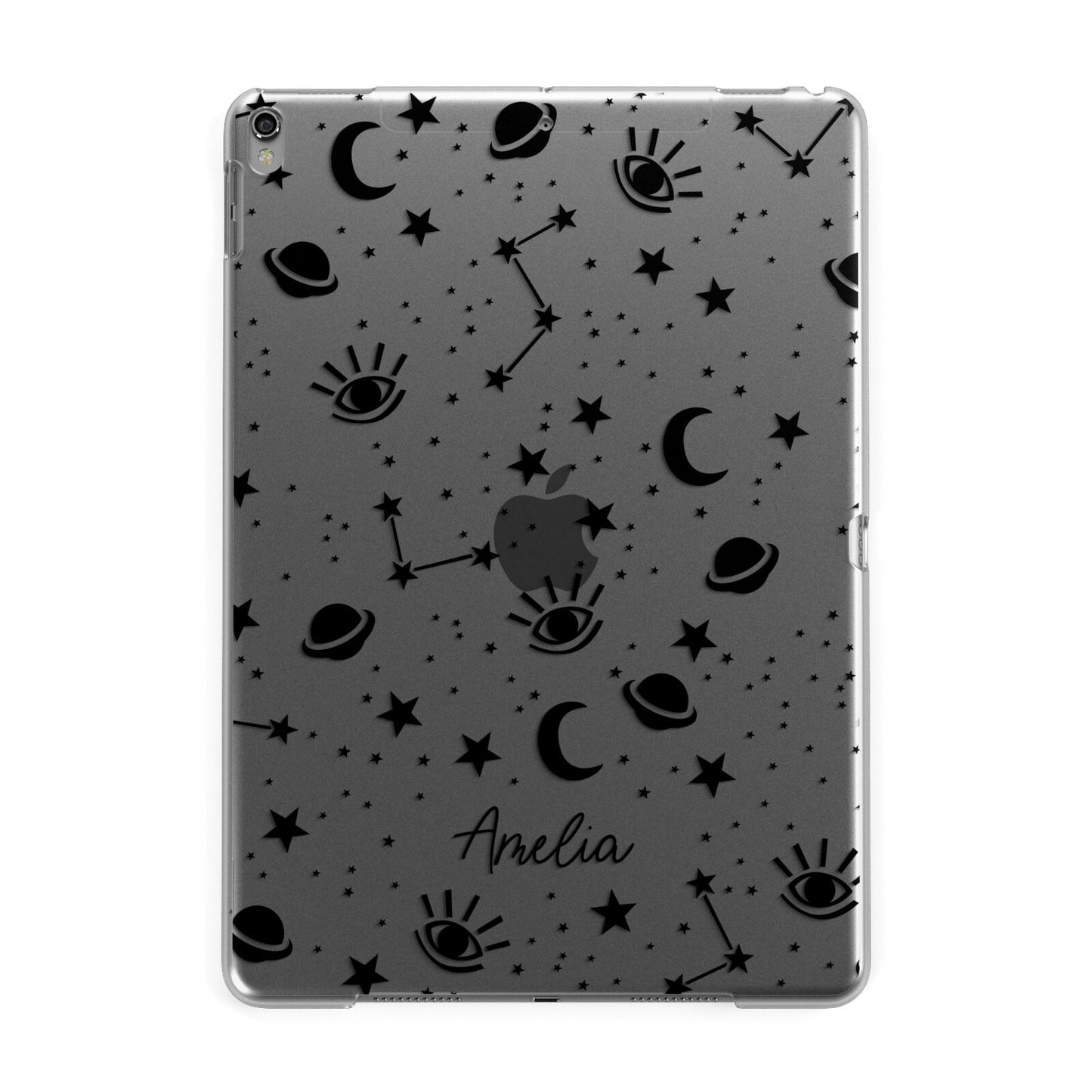 Monochrome Zodiac Constellations with Name Apple iPad Grey Case