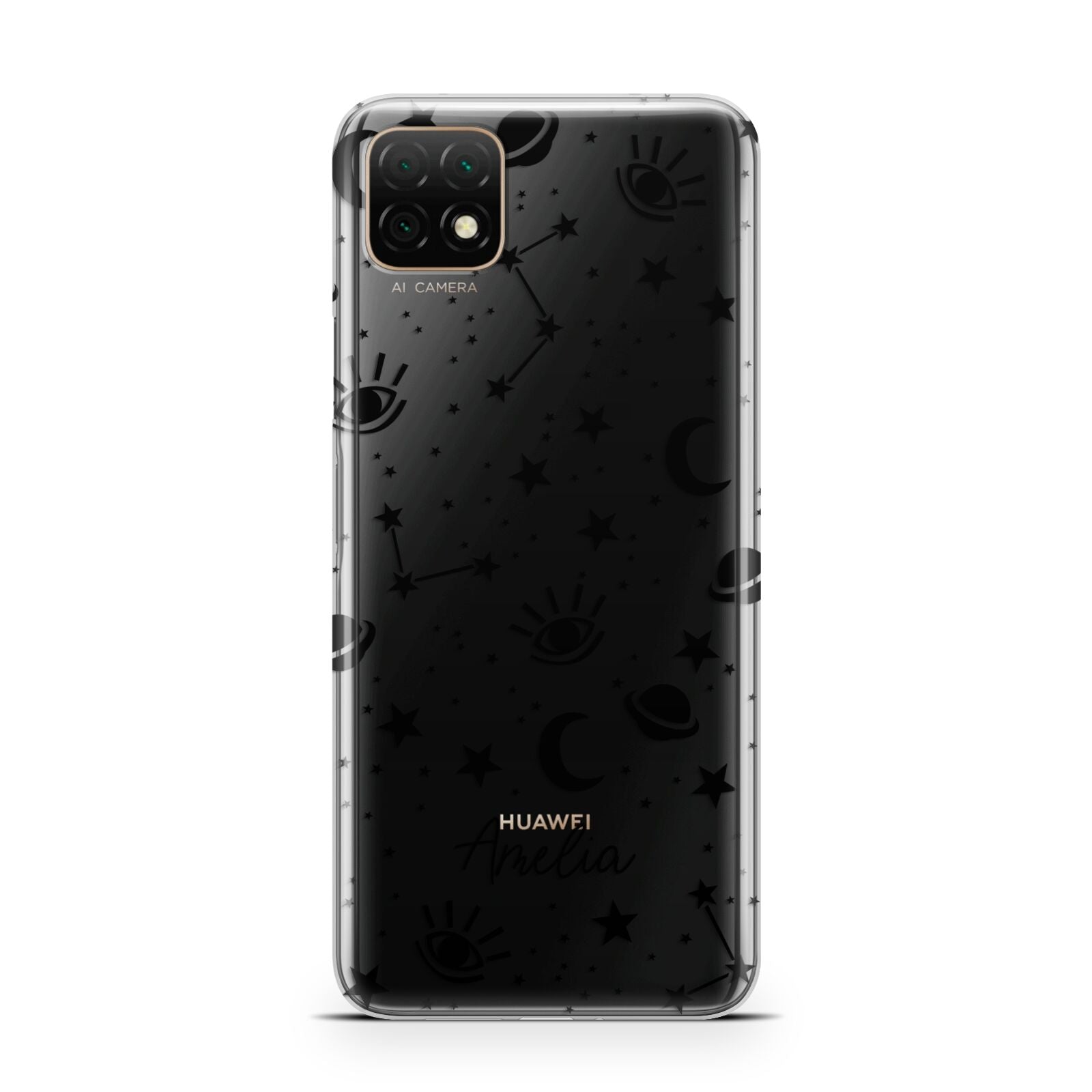 Monochrome Zodiac Constellations with Name Huawei Enjoy 20 Phone Case