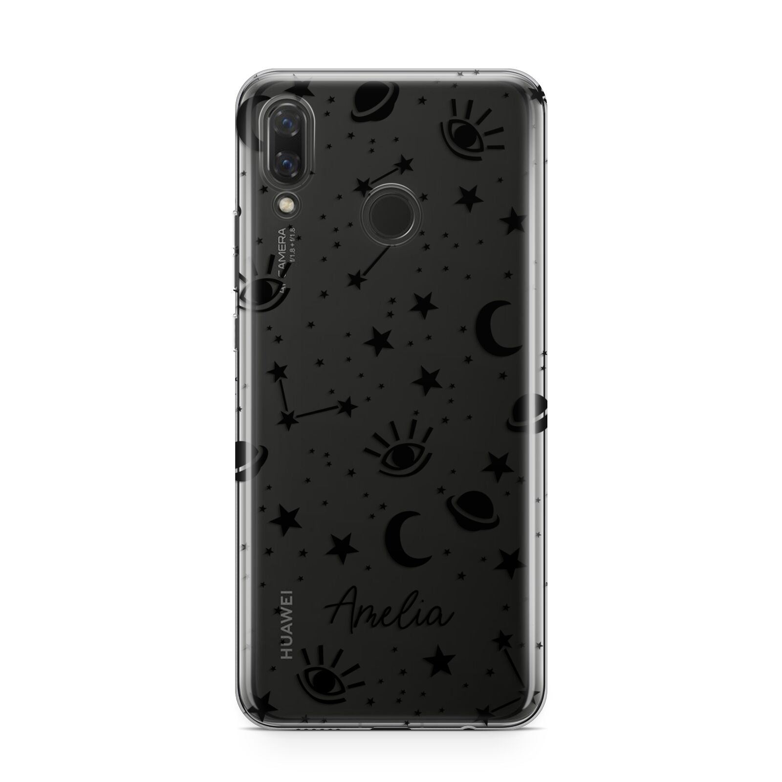 Monochrome Zodiac Constellations with Name Huawei Nova 3 Phone Case