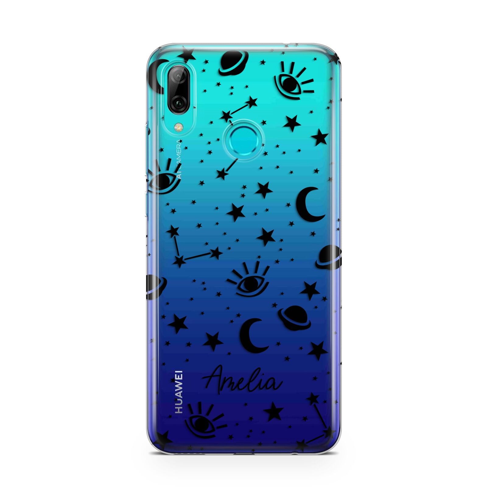 Monochrome Zodiac Constellations with Name Huawei P Smart 2019 Case