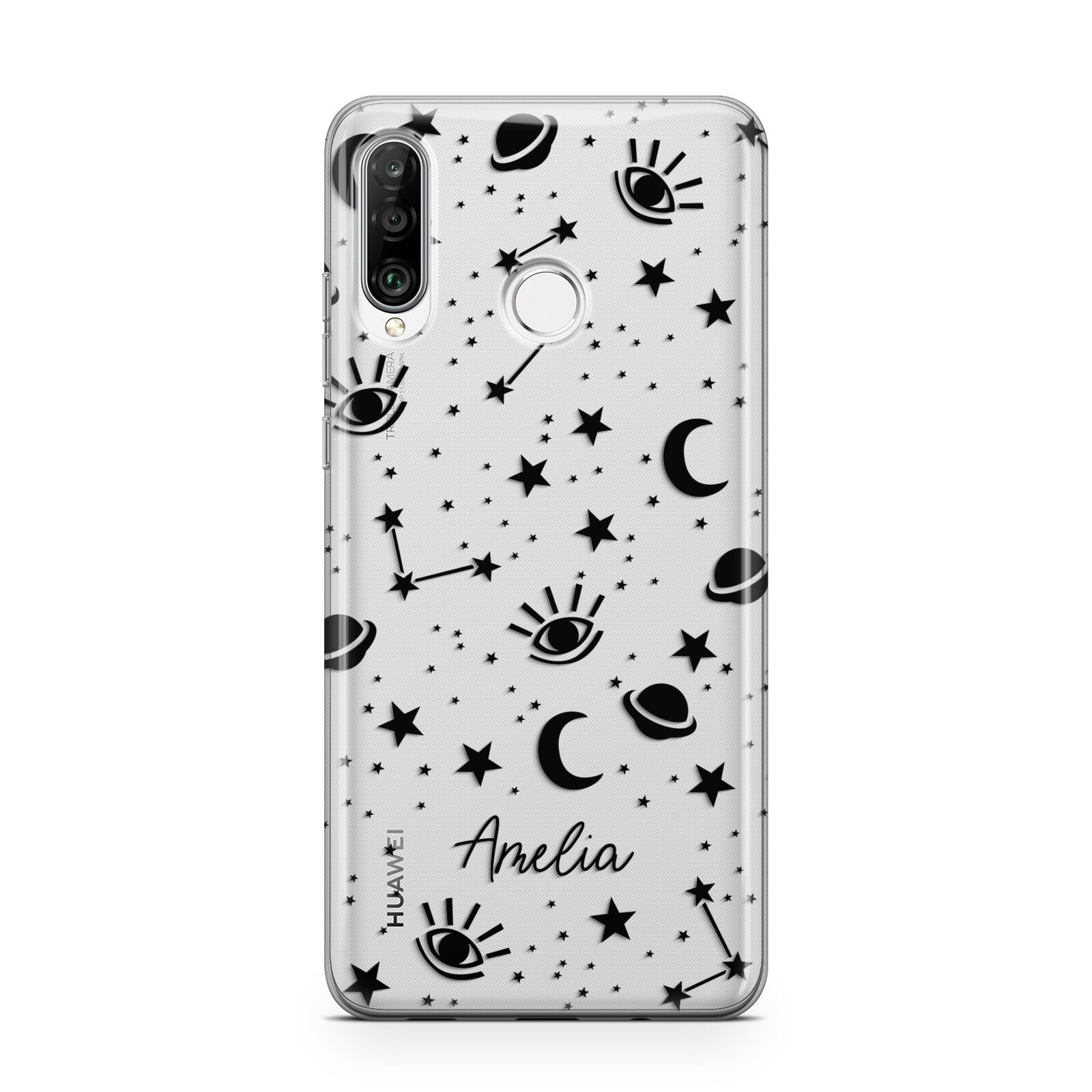 Monochrome Zodiac Constellations with Name Huawei P30 Lite Phone Case