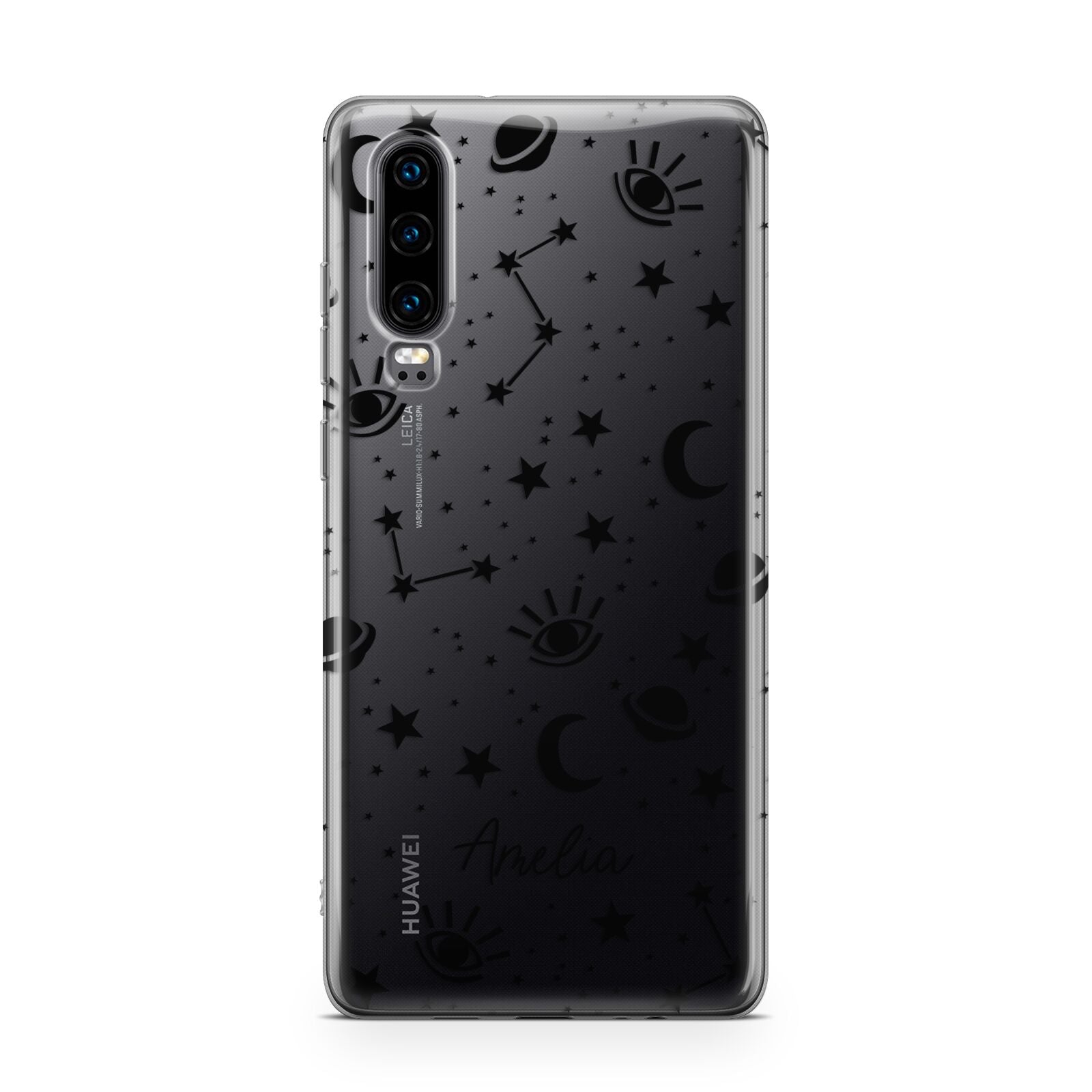 Monochrome Zodiac Constellations with Name Huawei P30 Phone Case