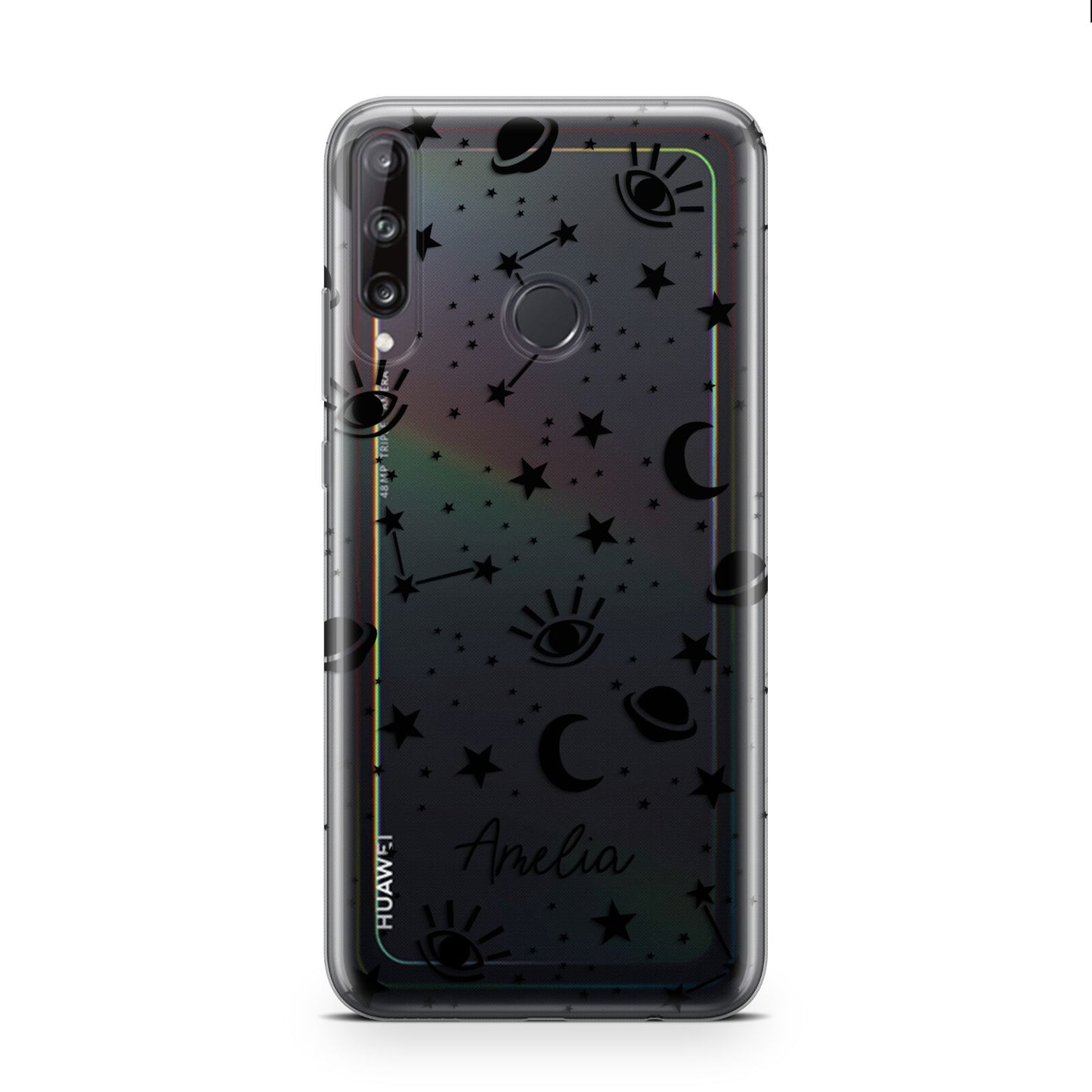 Monochrome Zodiac Constellations with Name Huawei P40 Lite E Phone Case