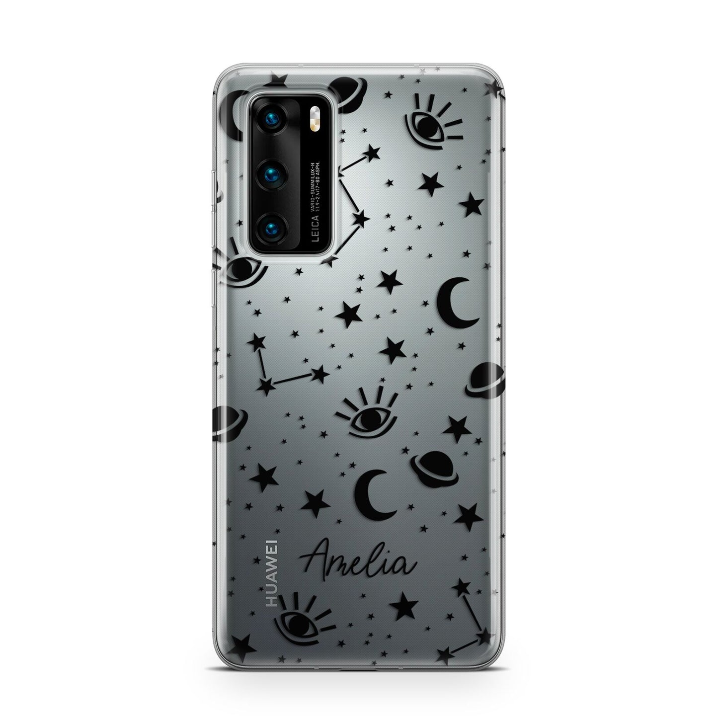 Monochrome Zodiac Constellations with Name Huawei P40 Phone Case