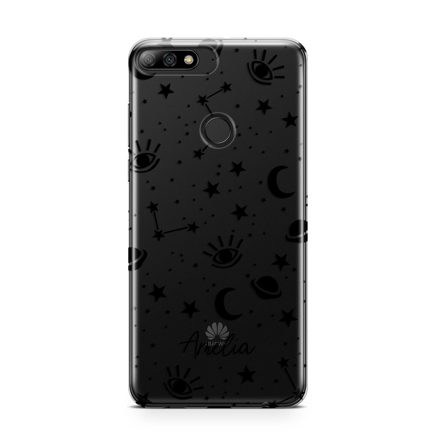 Monochrome Zodiac Constellations with Name Huawei Y7 2018