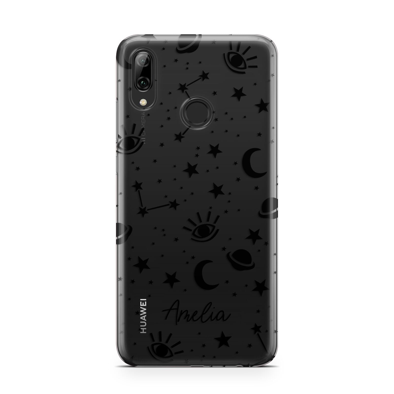 Monochrome Zodiac Constellations with Name Huawei Y7 2019