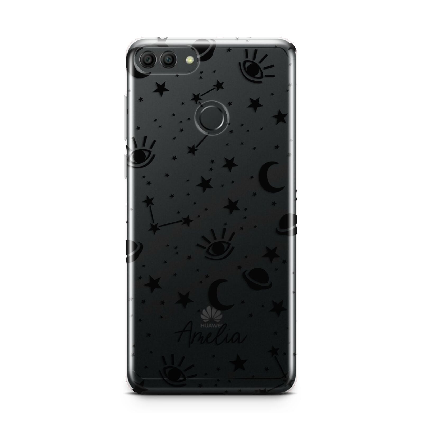 Monochrome Zodiac Constellations with Name Huawei Y9 2018