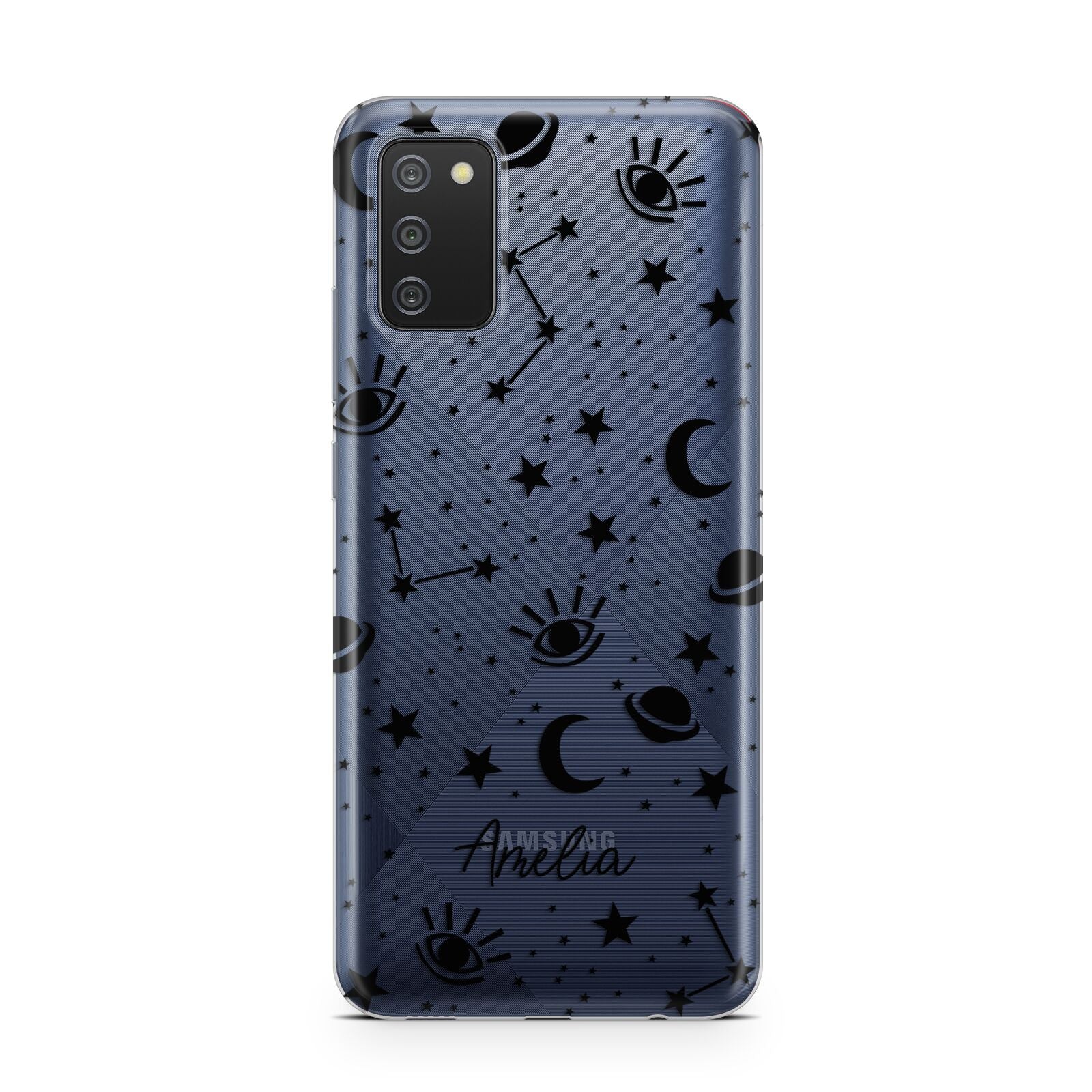 Monochrome Zodiac Constellations with Name Samsung A02s Case