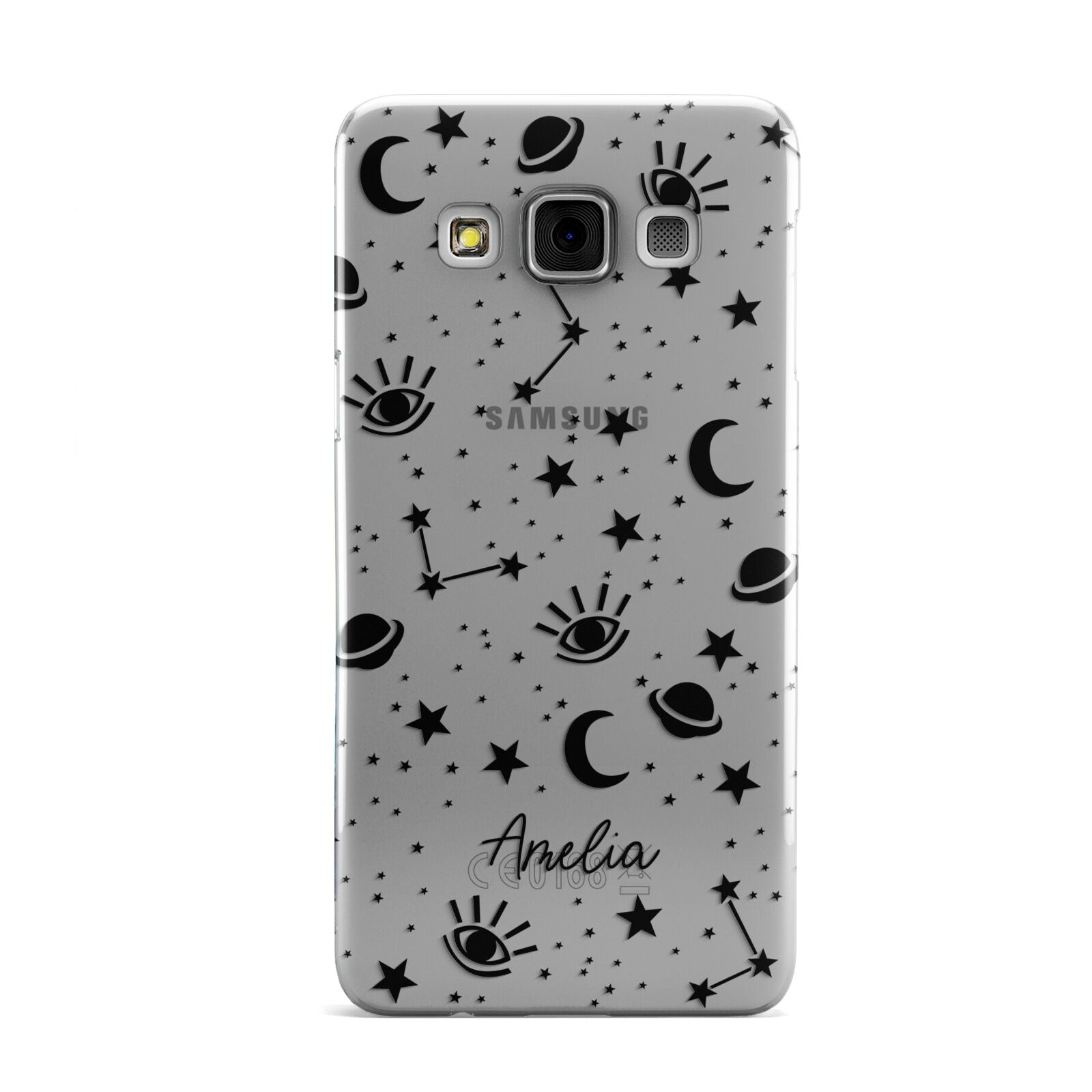 Monochrome Zodiac Constellations with Name Samsung Galaxy A3 Case