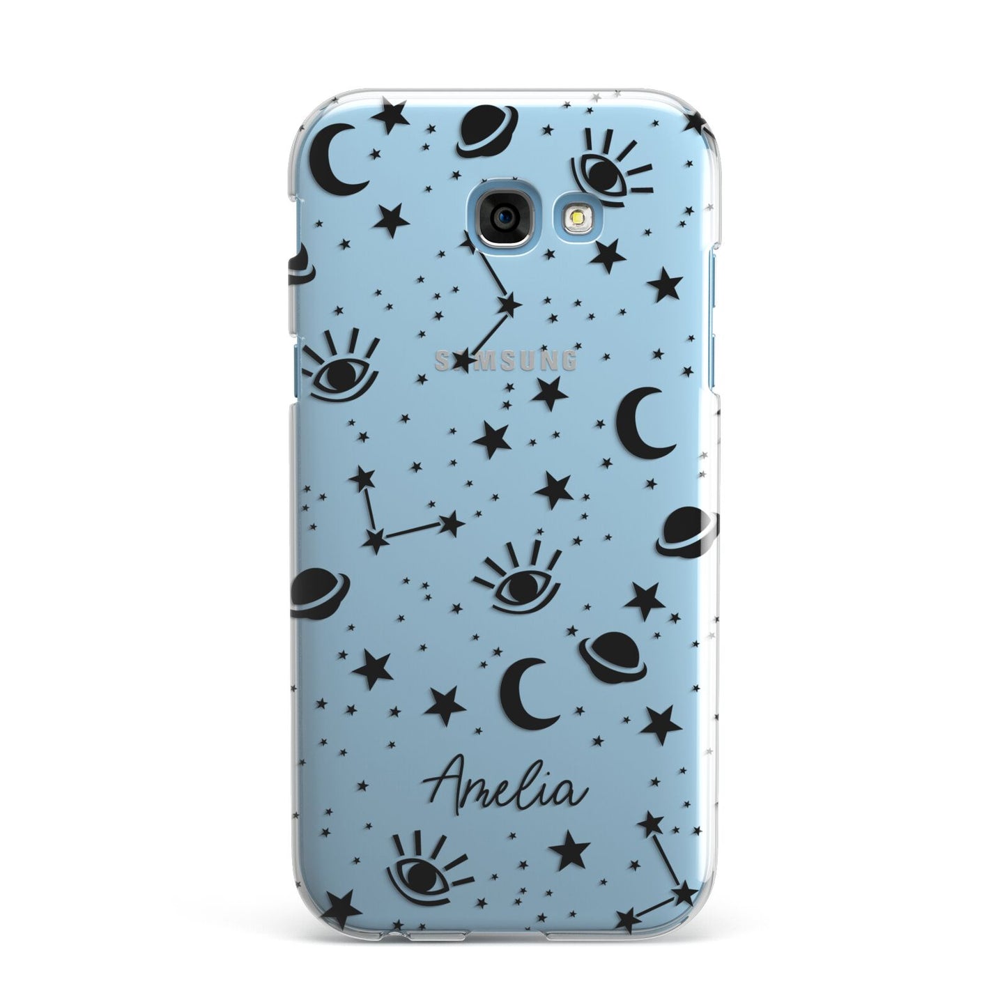 Monochrome Zodiac Constellations with Name Samsung Galaxy A7 2017 Case