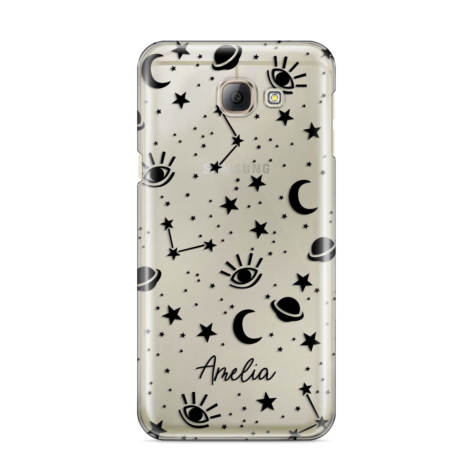 Monochrome Zodiac Constellations with Name Samsung Galaxy A8 2016 Case