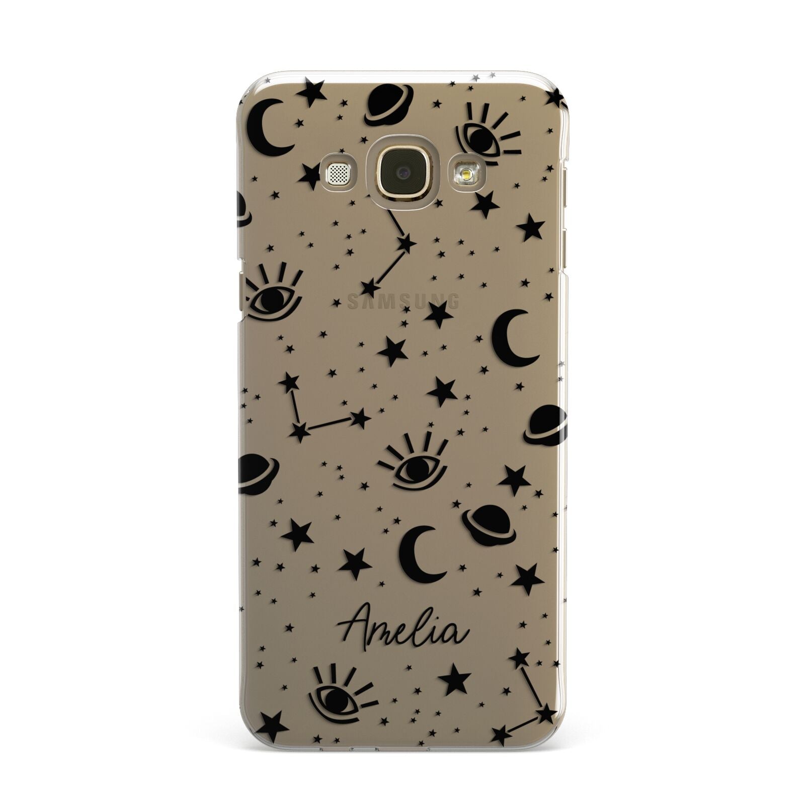 Monochrome Zodiac Constellations with Name Samsung Galaxy A8 Case