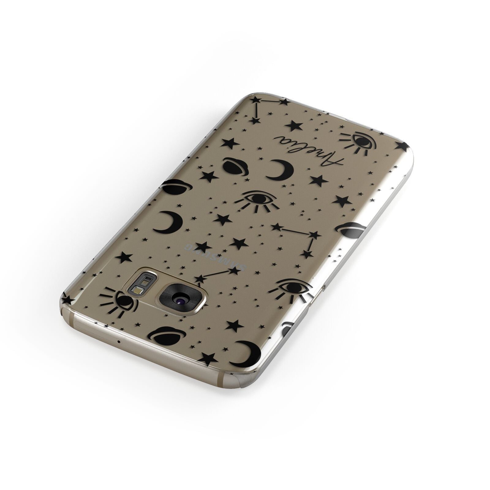 Monochrome Zodiac Constellations with Name Samsung Galaxy Case Front Close Up