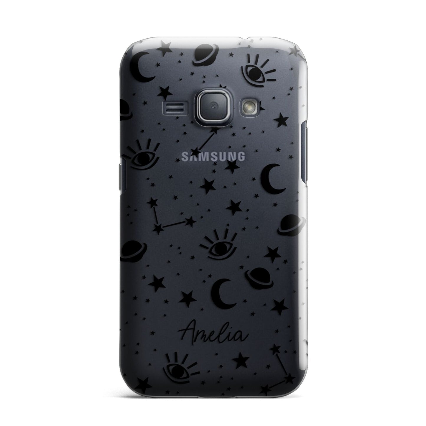 Monochrome Zodiac Constellations with Name Samsung Galaxy J1 2016 Case