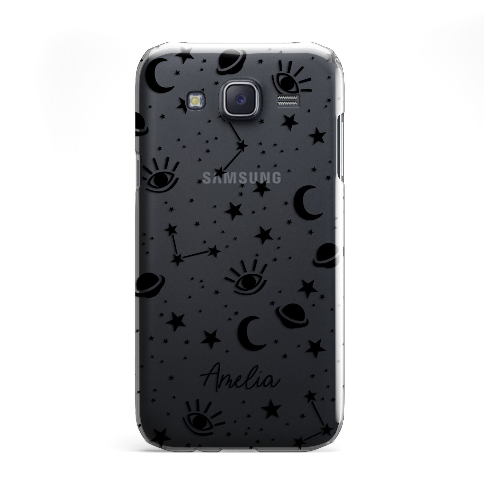 Monochrome Zodiac Constellations with Name Samsung Galaxy J5 Case