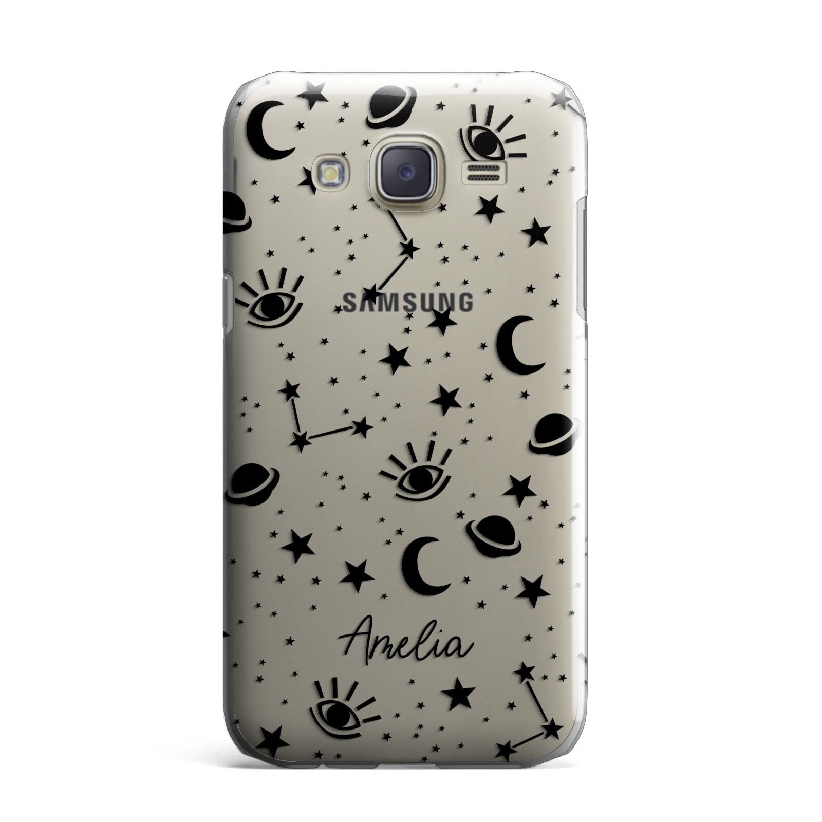 Monochrome Zodiac Constellations with Name Samsung Galaxy J7 Case
