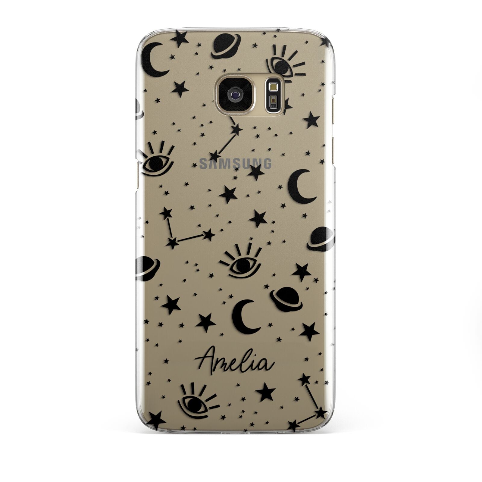 Monochrome Zodiac Constellations with Name Samsung Galaxy S7 Edge Case