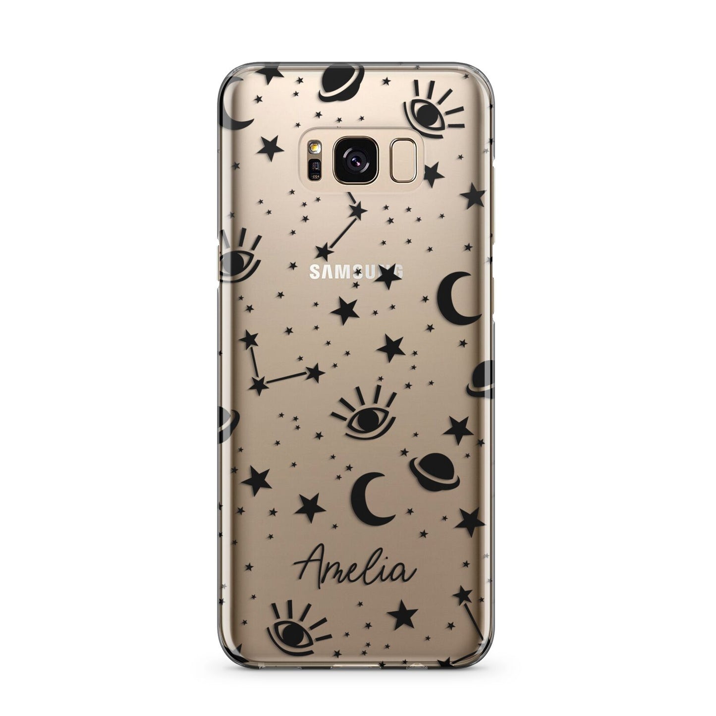 Monochrome Zodiac Constellations with Name Samsung Galaxy S8 Plus Case