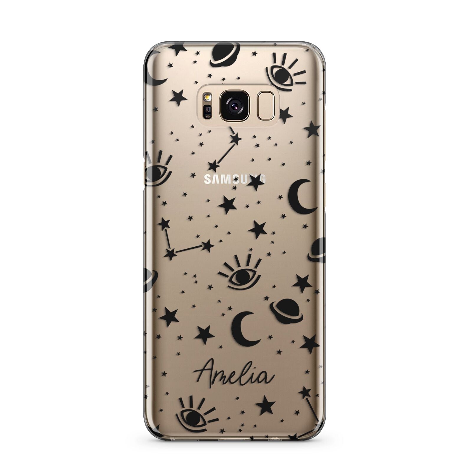 Monochrome Zodiac Constellations with Name Samsung Galaxy S8 Plus Case