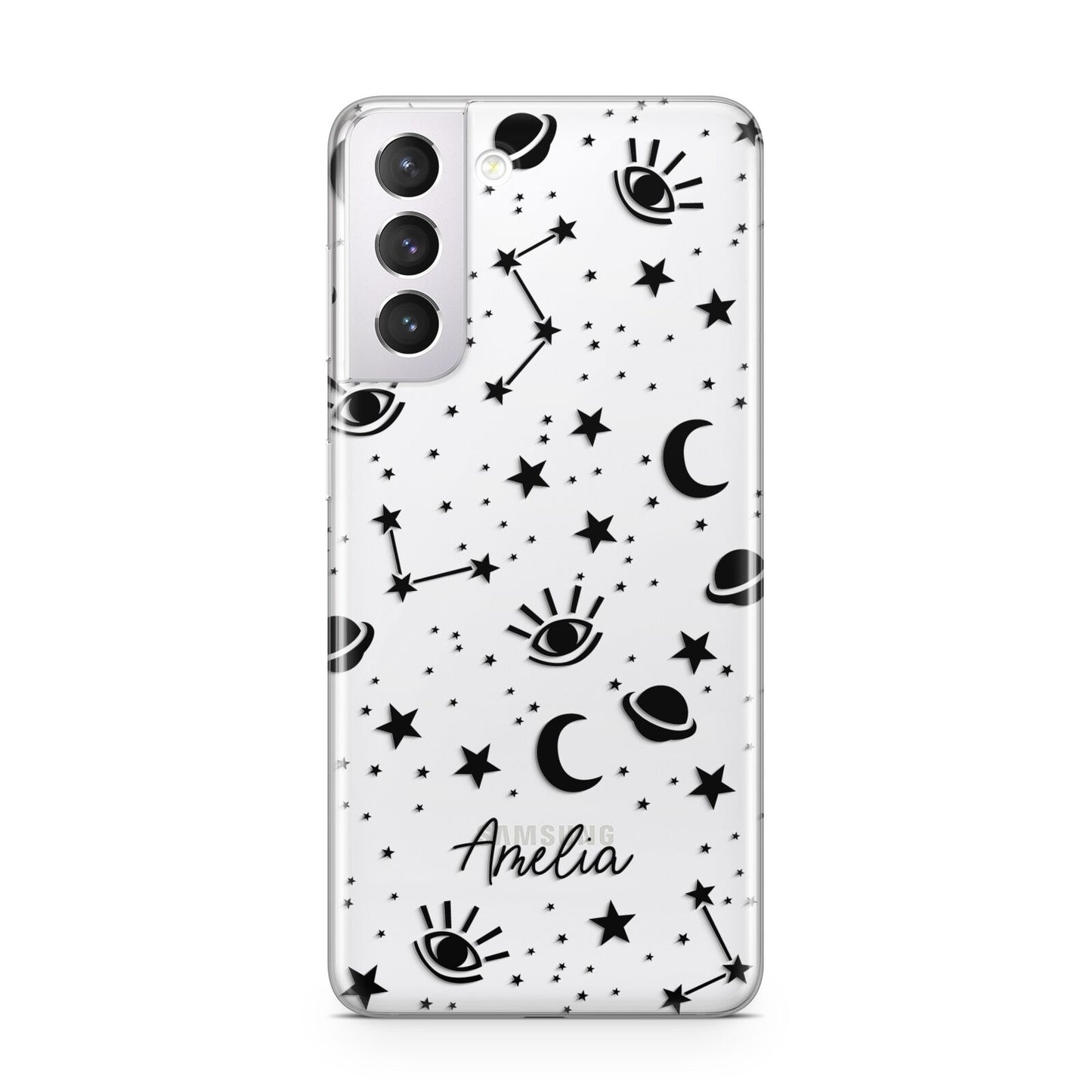 Monochrome Zodiac Constellations with Name Samsung S21 Case