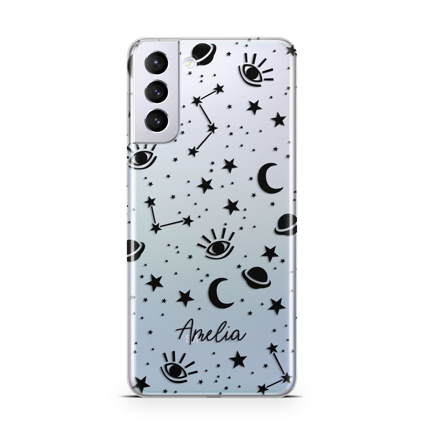 Monochrome Zodiac Constellations with Name Samsung S21 Plus Case