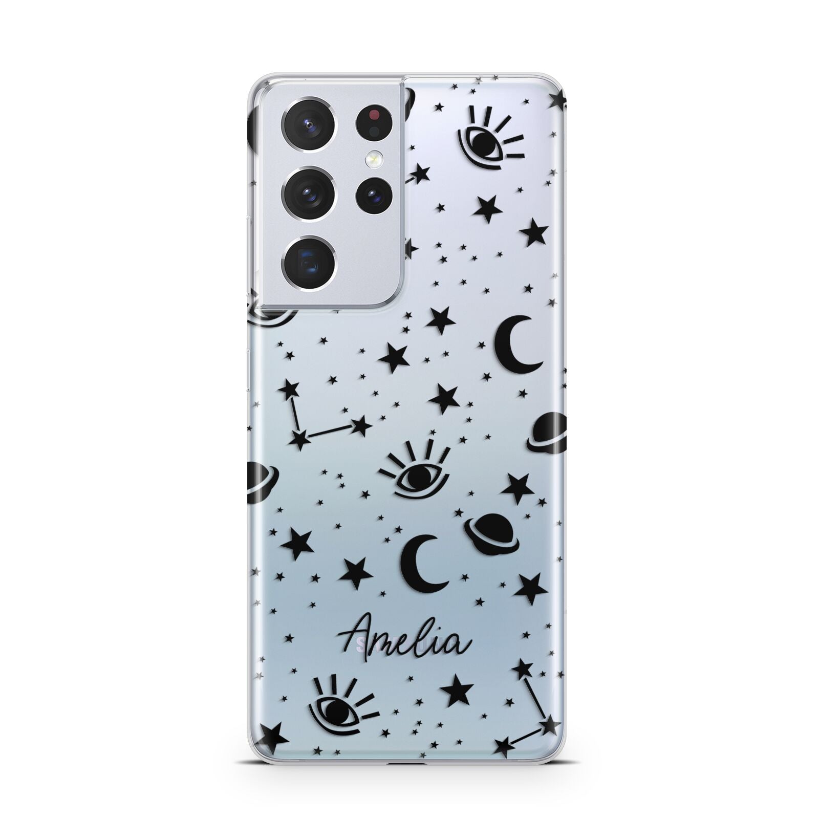 Monochrome Zodiac Constellations with Name Samsung S21 Ultra Case