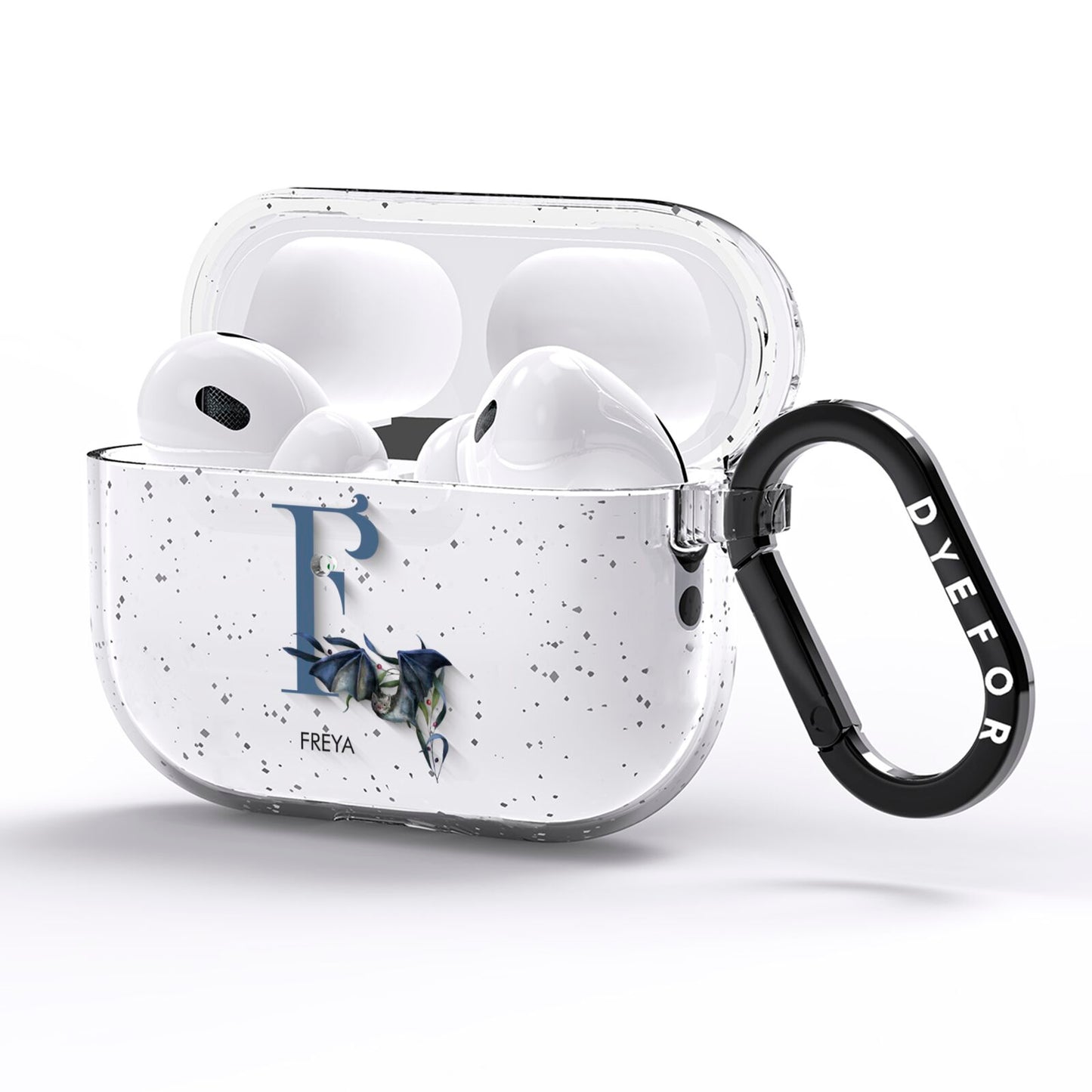 Monogram Bats AirPods Pro Glitter Case Side Image