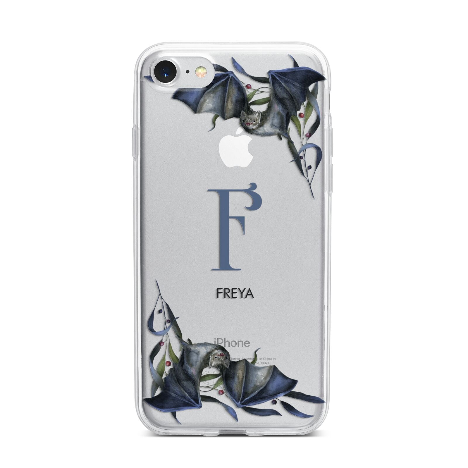 Monogram Bats iPhone 7 Bumper Case on Silver iPhone