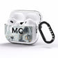 Monogram Black White Swirl Marble AirPods Pro Clear Case Side Image