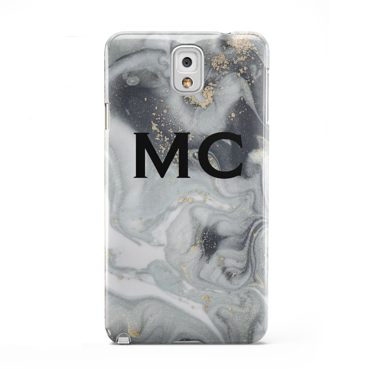 Monogram Black White Swirl Marble Samsung Galaxy Note 3 Case