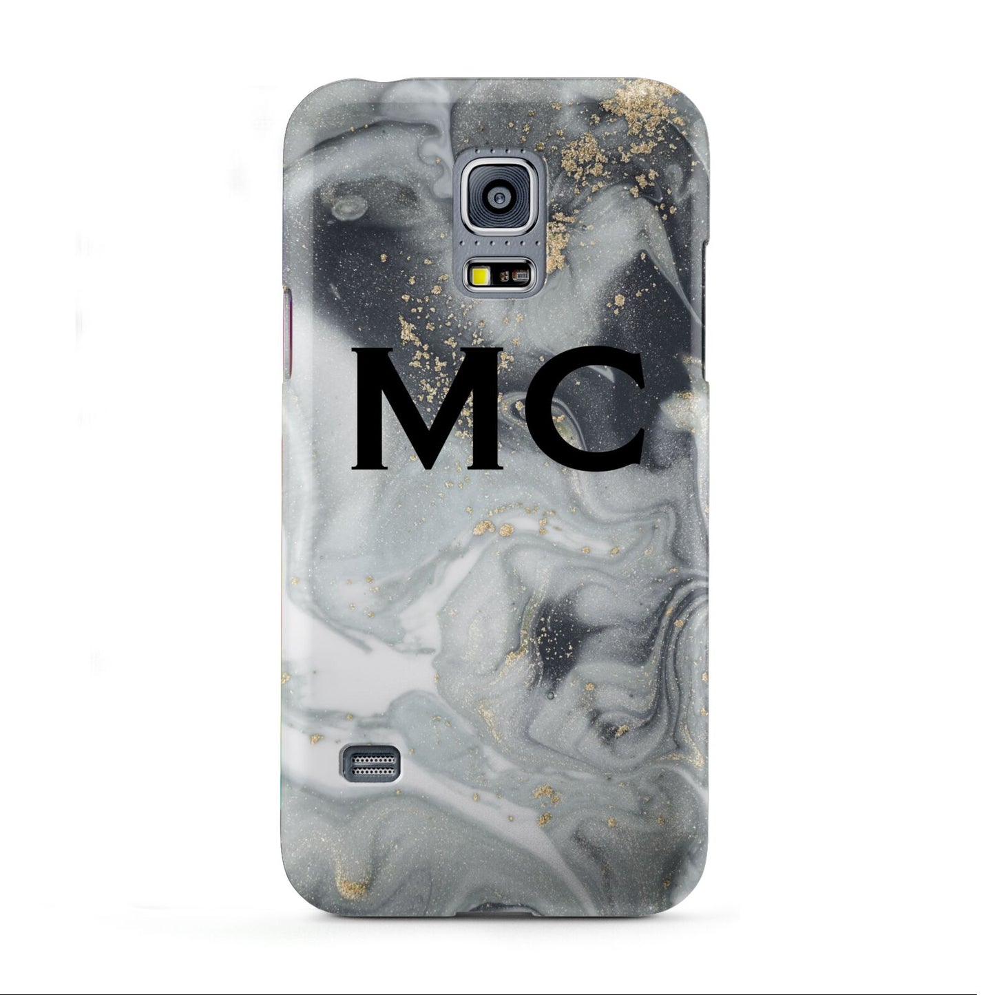 Monogram Black White Swirl Marble Samsung Galaxy S5 Mini Case