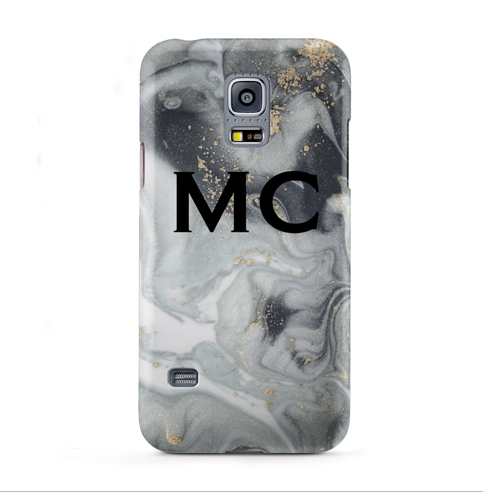 Monogram Black White Swirl Marble Samsung Galaxy S5 Mini Case