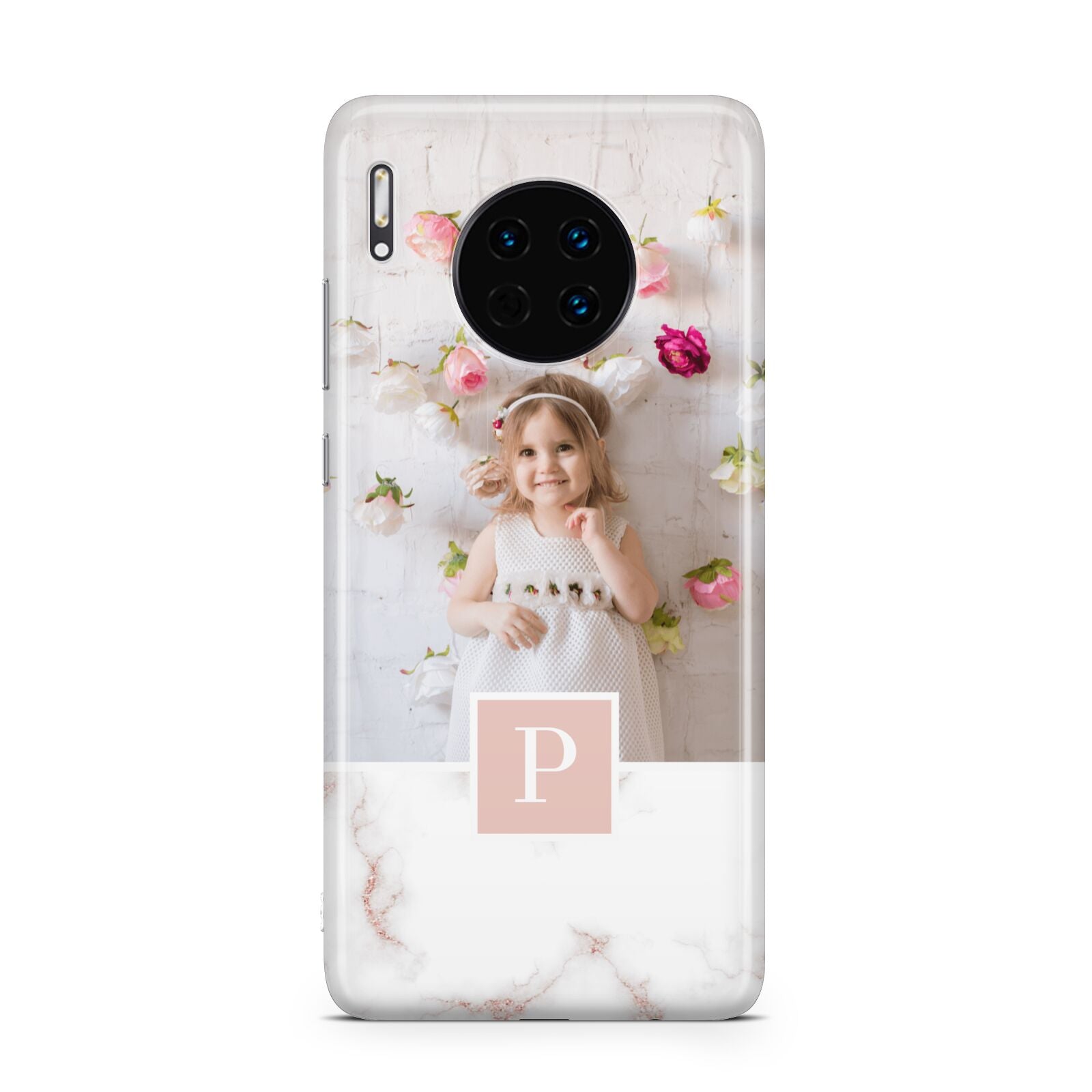 Monogram Marble Photo Upload Huawei Mate 30