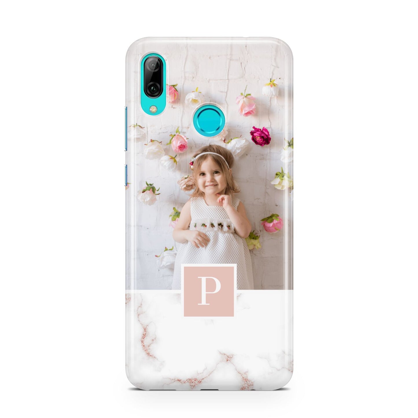 Monogram Marble Photo Upload Huawei P Smart 2019 Case