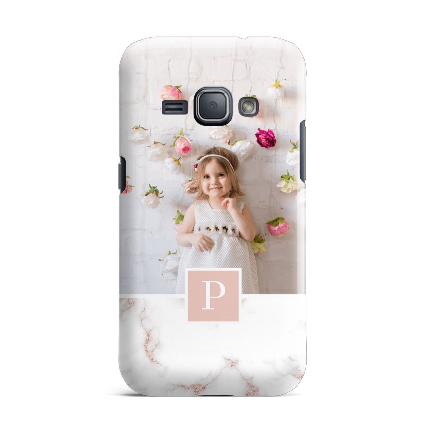 Monogram Marble Photo Upload Samsung Galaxy J1 2016 Case