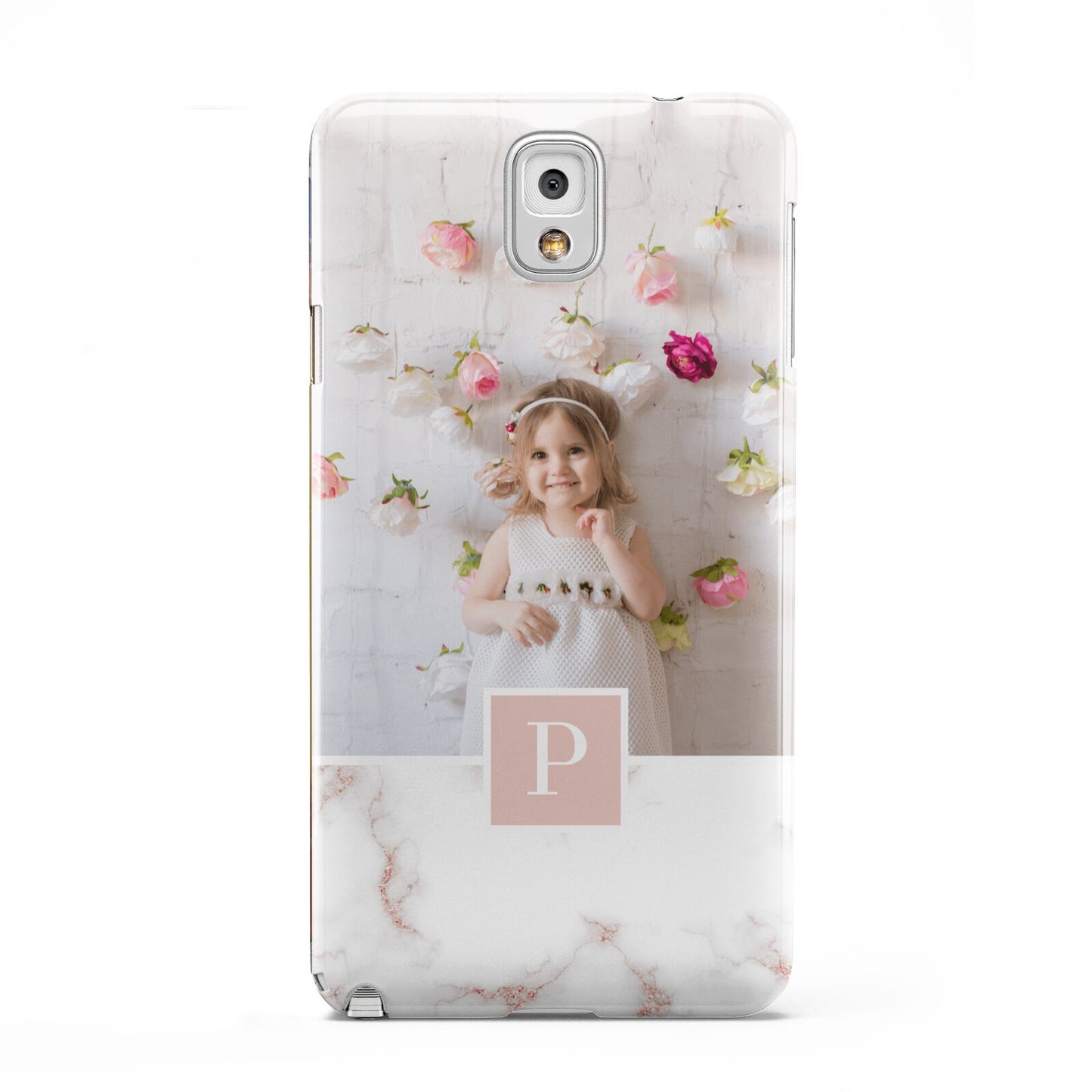 Monogram Marble Photo Upload Samsung Galaxy Note 3 Case