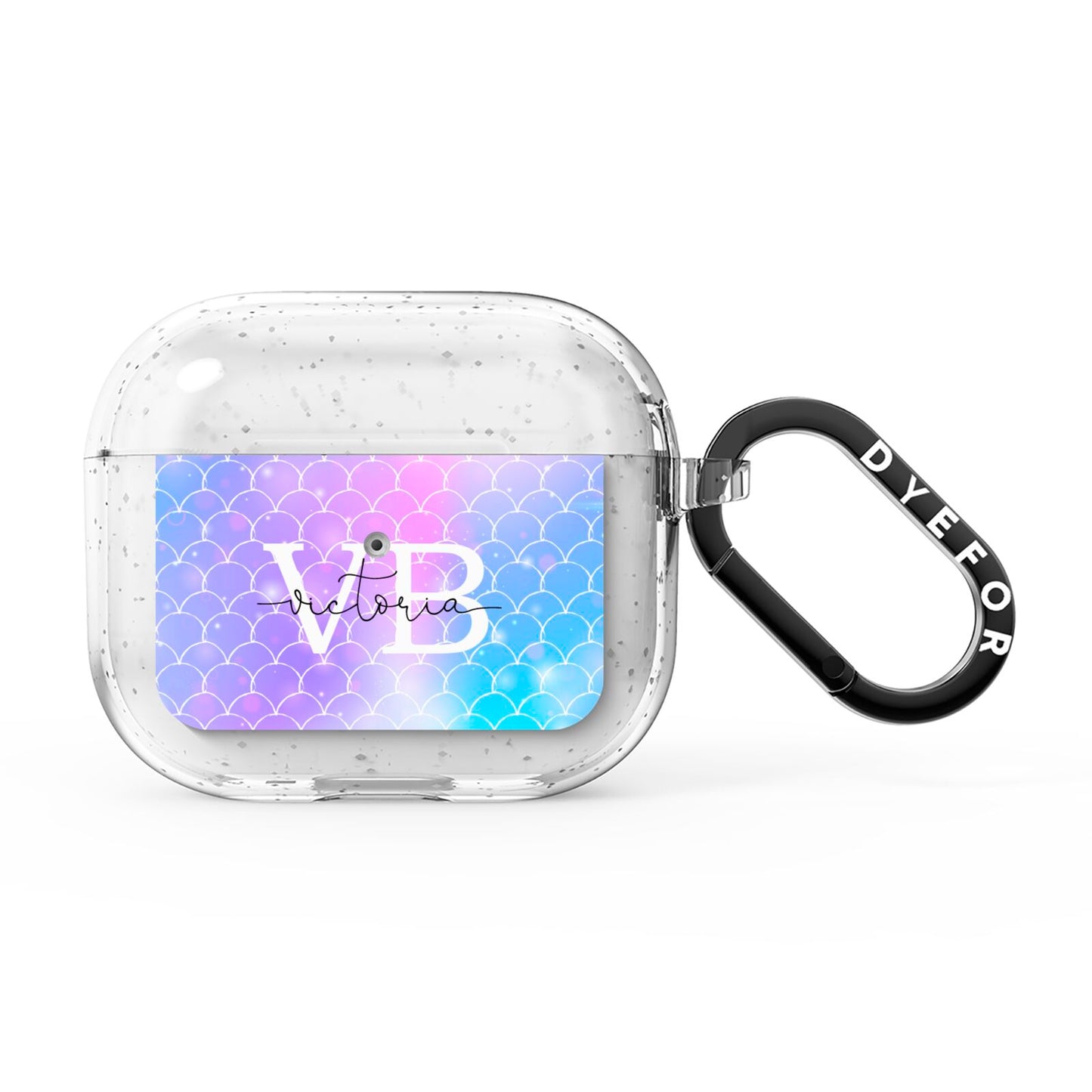 Monogram Mermaid Glitter with Name AirPods Glitter Case 3rd Gen