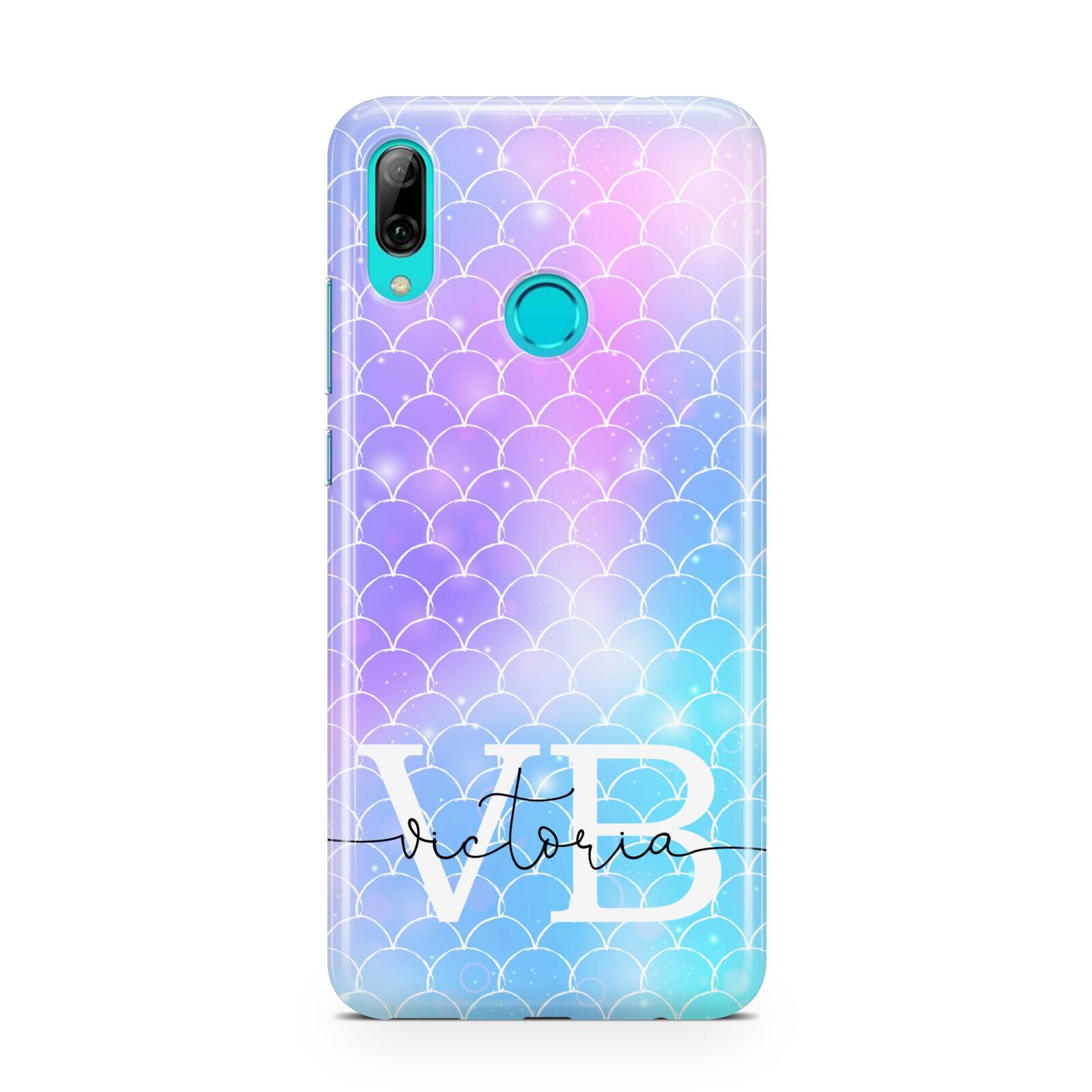 Monogram Mermaid Glitter with Name Huawei P Smart 2019 Case