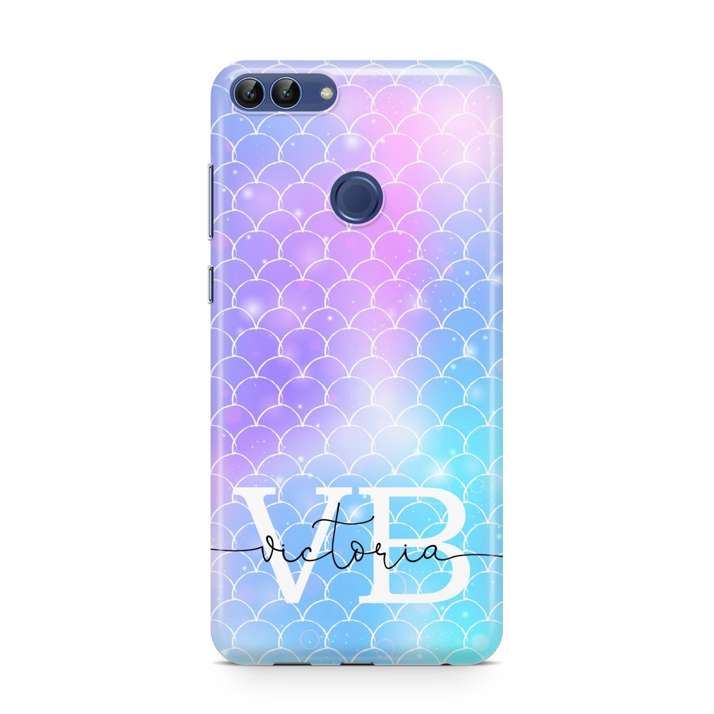 Monogram Mermaid Glitter with Name Huawei P Smart Case