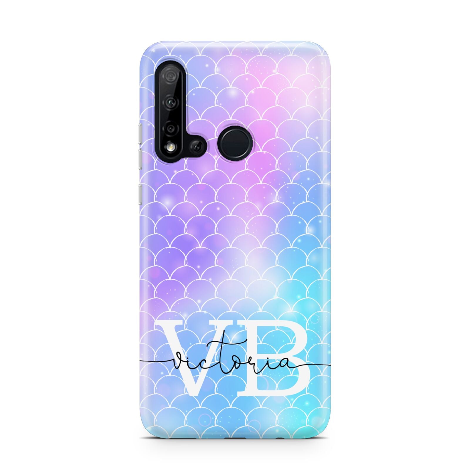 Monogram Mermaid Glitter with Name Huawei P20 Lite 5G Phone Case