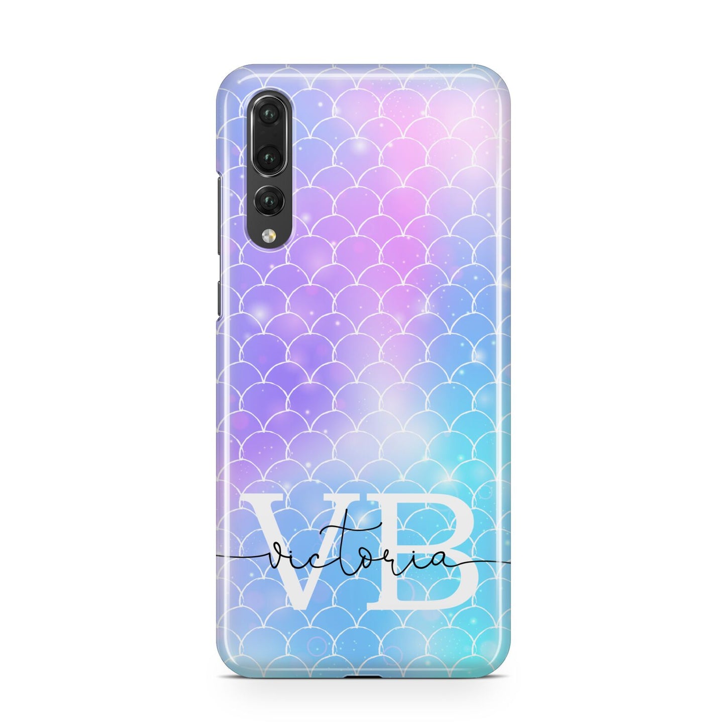 Monogram Mermaid Glitter with Name Huawei P20 Pro Phone Case