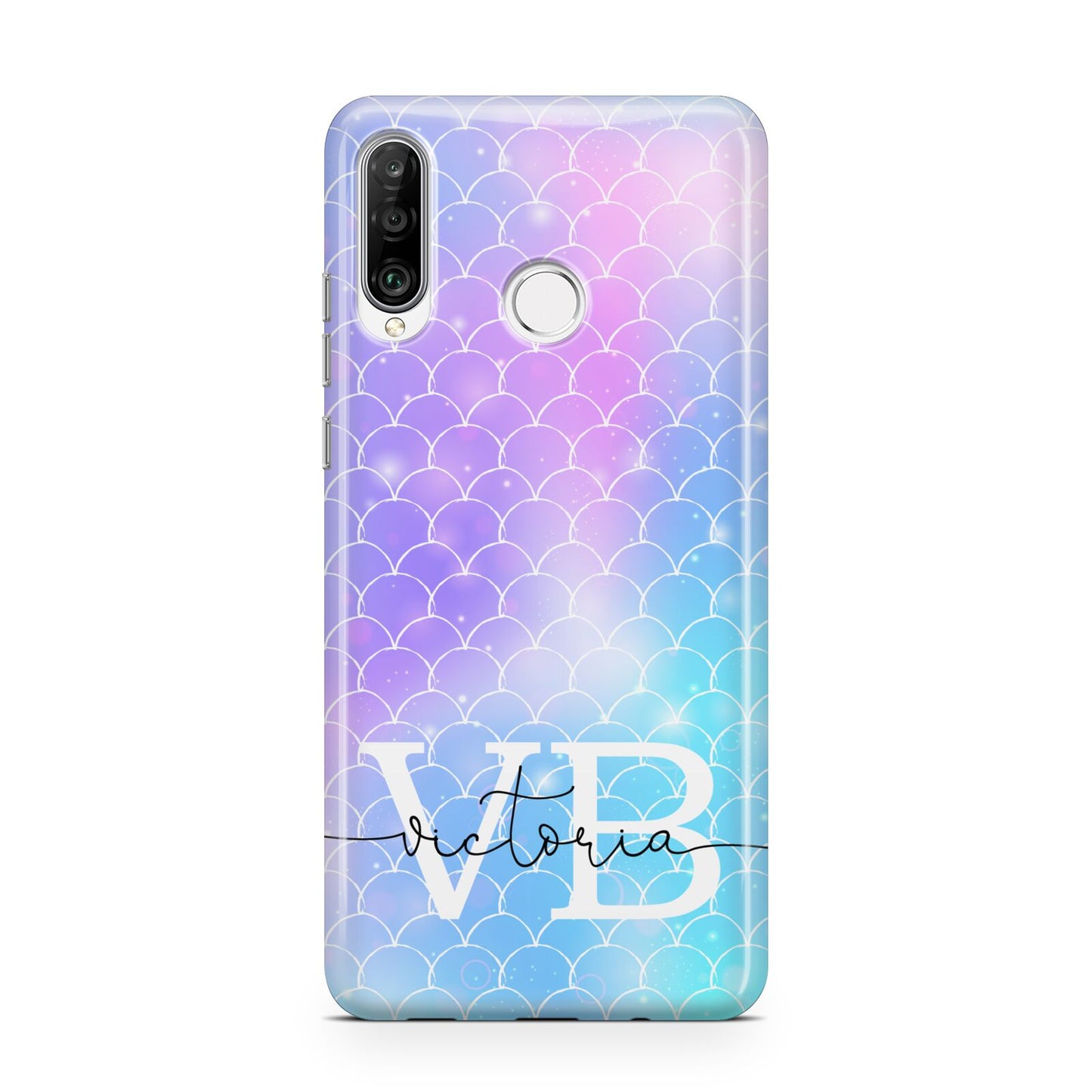 Monogram Mermaid Glitter with Name Huawei P30 Lite Phone Case