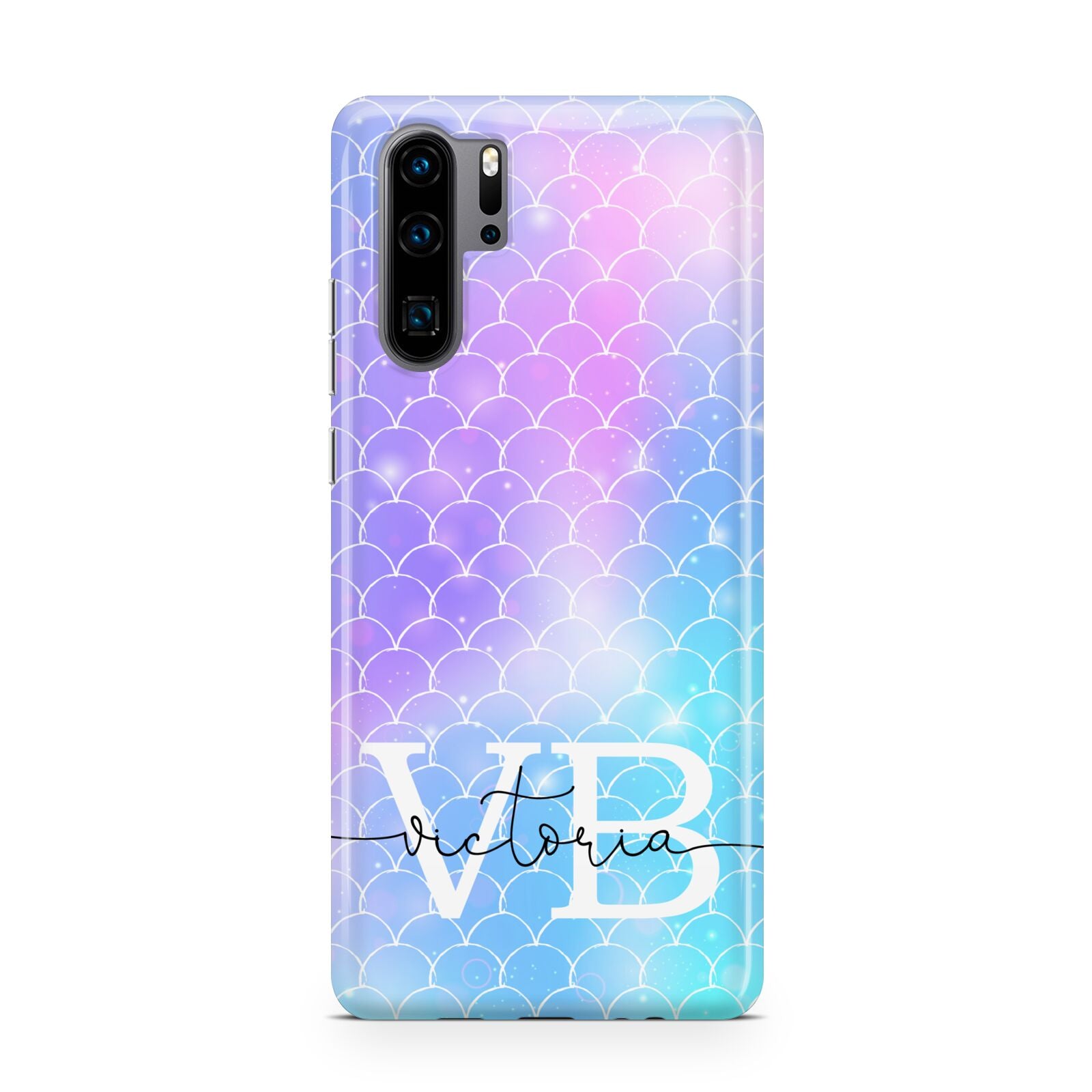 Monogram Mermaid Glitter with Name Huawei P30 Pro Phone Case