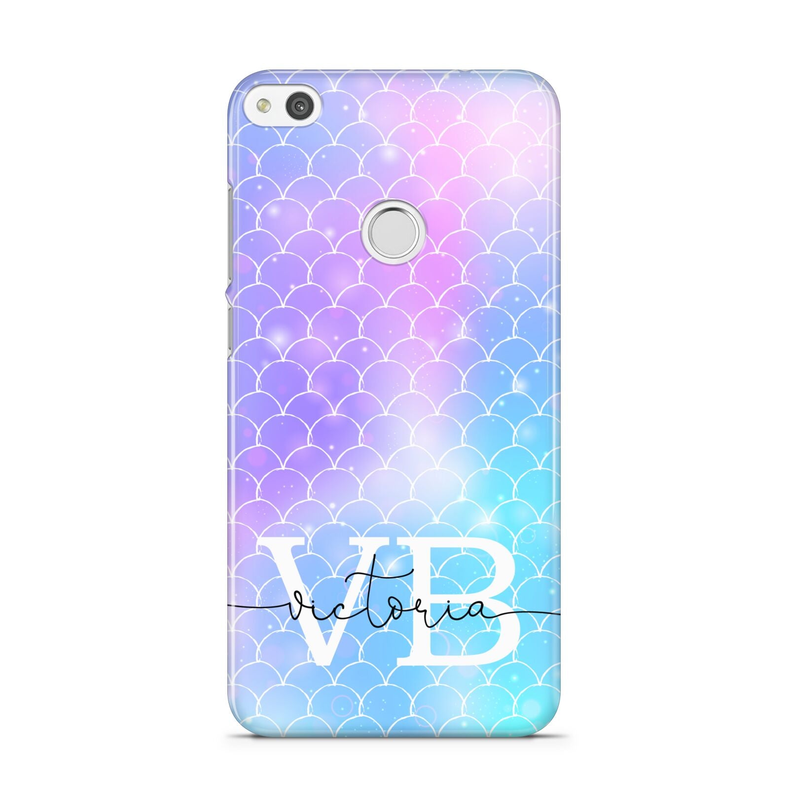 Monogram Mermaid Glitter with Name Huawei P8 Lite Case