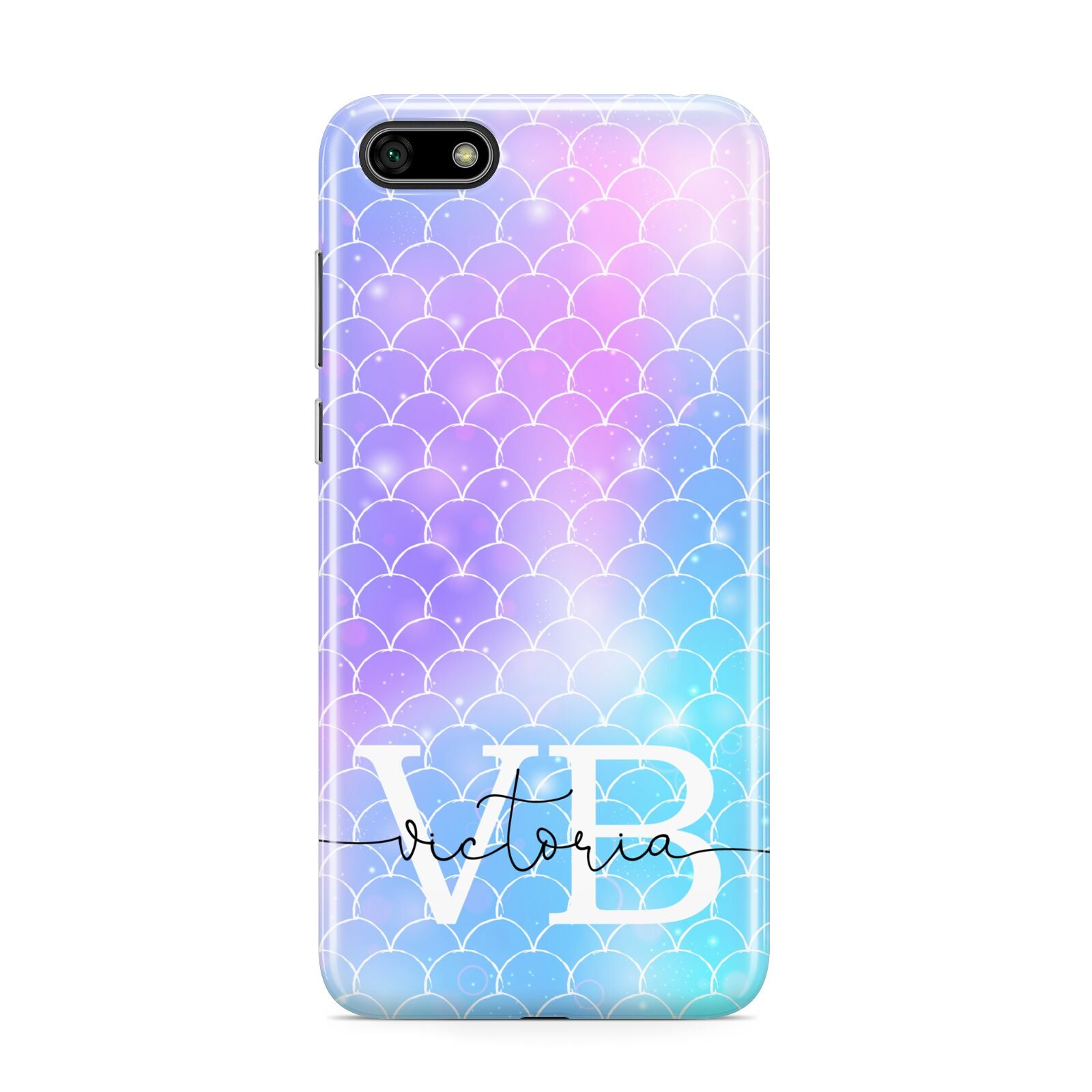 Monogram Mermaid Glitter with Name Huawei Y5 Prime 2018 Phone Case