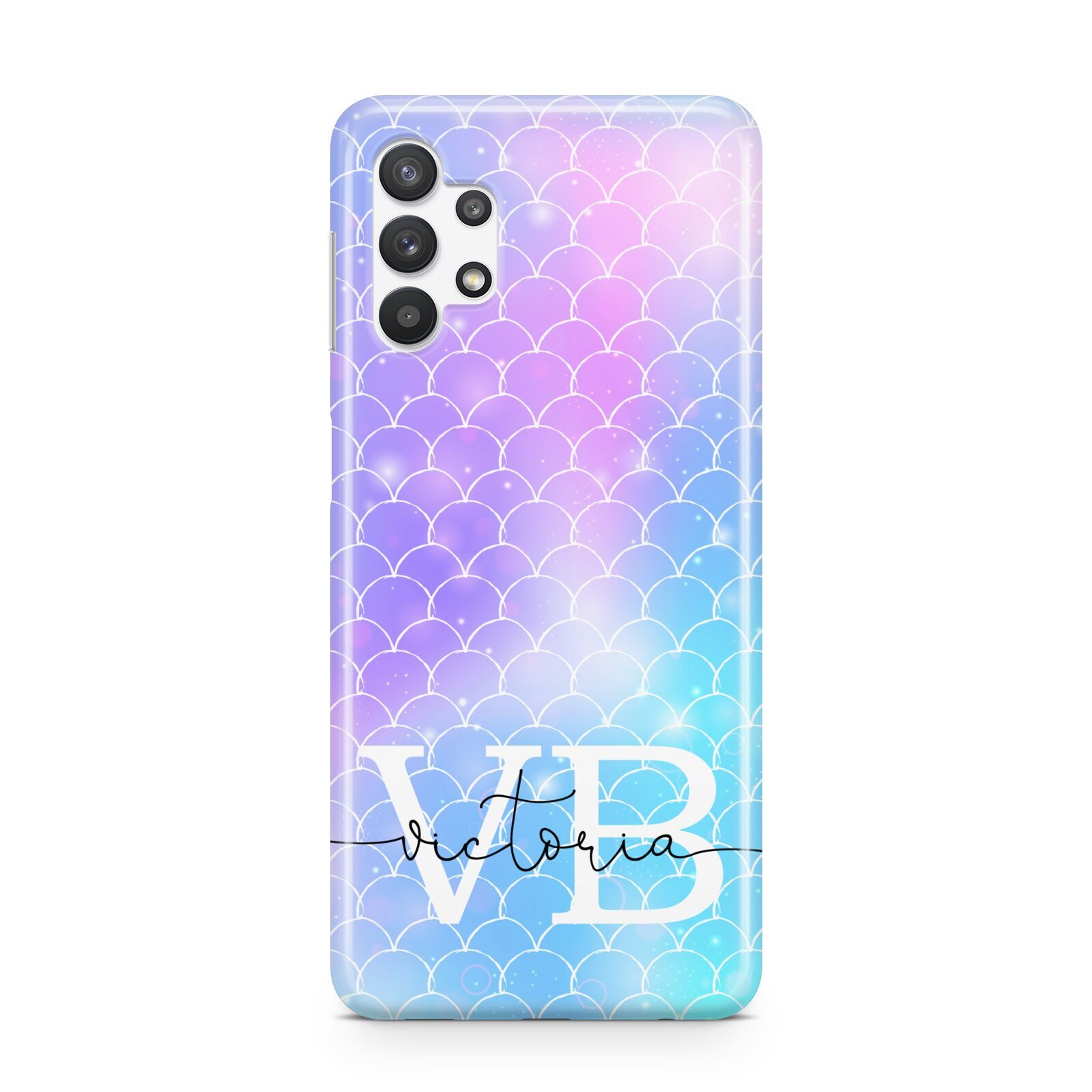 Monogram Mermaid Glitter with Name Samsung A32 5G Case